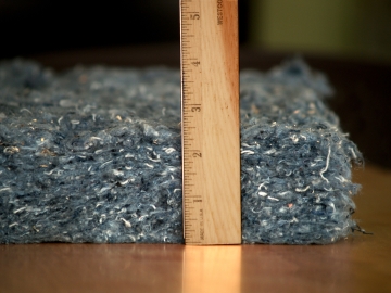 Recycled Blue Jean Denim Insulation Near Wall Frame High-Res Stock Photo -  Getty Images