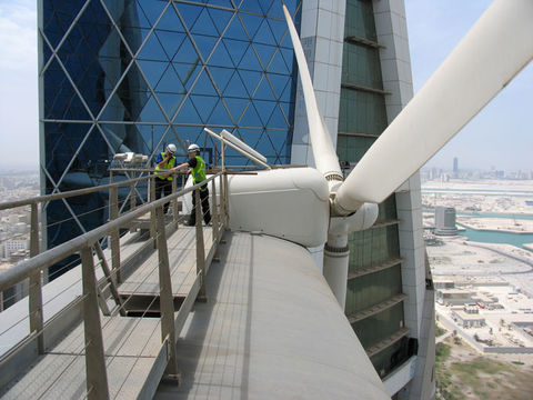 Building wind store turbines